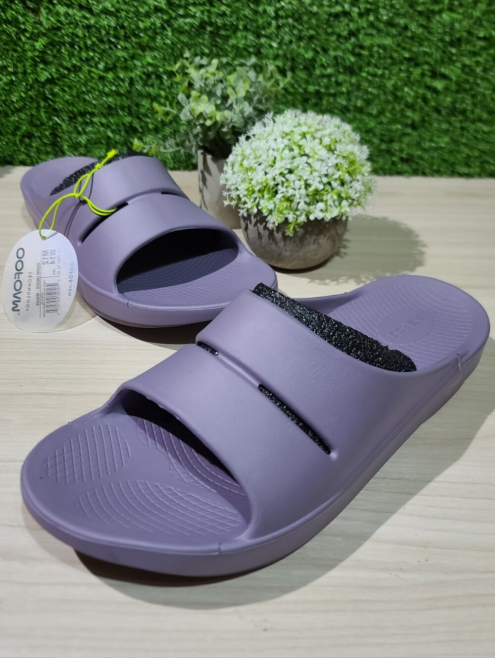 OOFOS OOahh Recovery Slides / Mauve US Men's 12 NEW